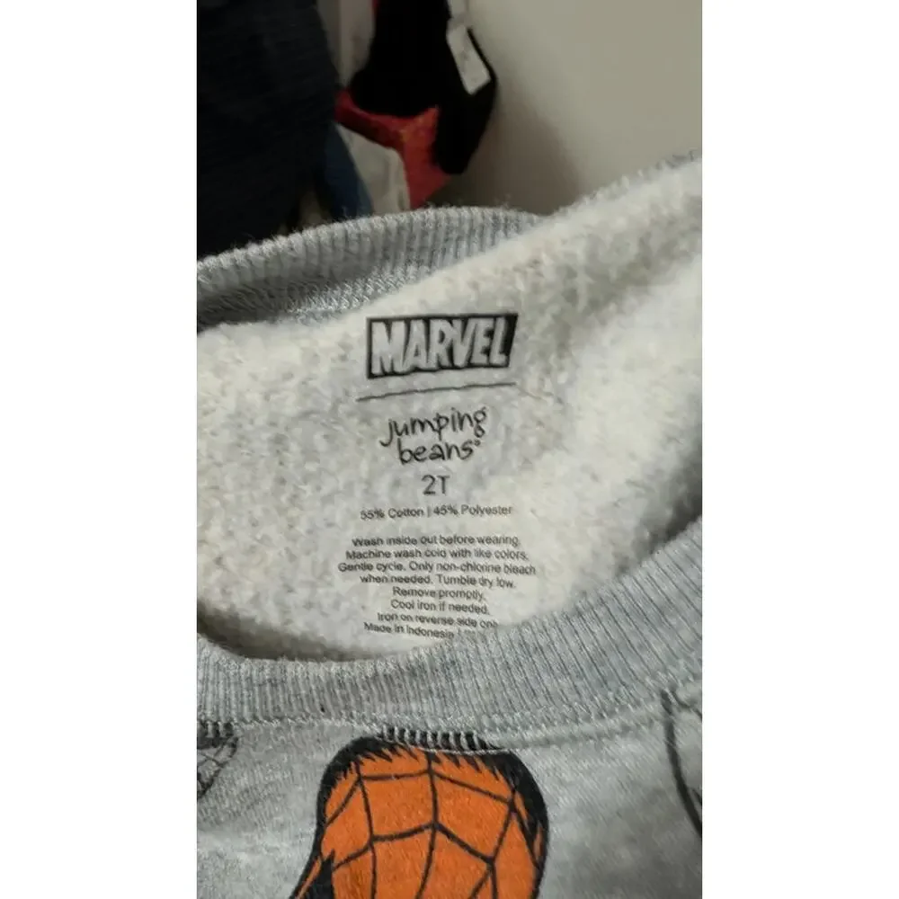 Jumping Beans Spiderman Sweatshirt + Garanimals Black Sweatpants Boys Size 2T